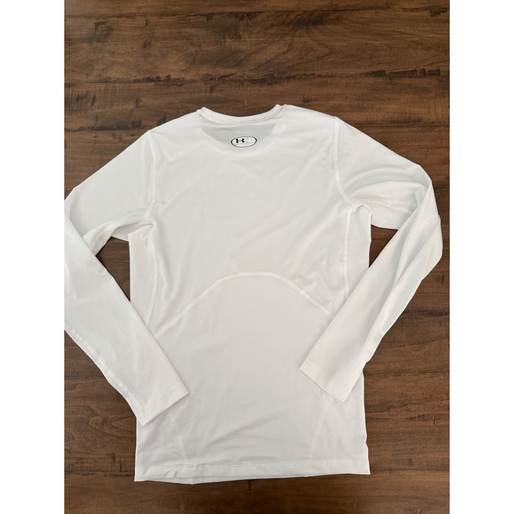 Under Armour Mens HeatGear Armour Compression Long Sleeve Shirt White  L - Picture 6 of 6